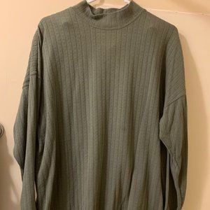 Vintage New York & Company Tunic and Midi Pencil Skirt Set - Sage Green, Large